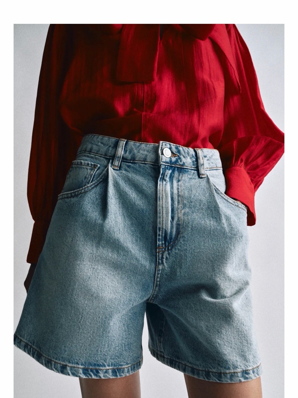 Zara high waist denim shorts US 6